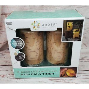 Order Home Collection 2 Piece LED Candle Set With Daily Timer Home Décor